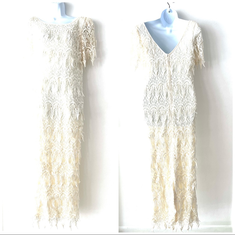 Vintage Lace Overlay Gown